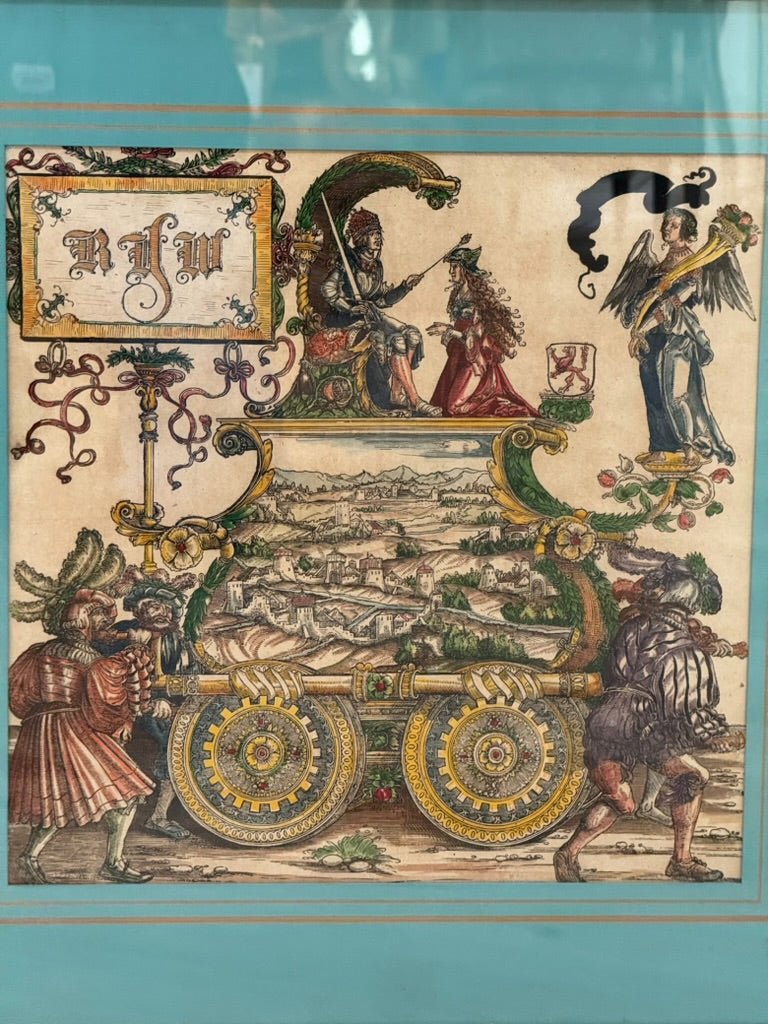 Wartime Triumphs, Hans Burgkmair The Elder Hand Painted Woodcuts Ca. 1515 - 18 - Helen Storey Antiques