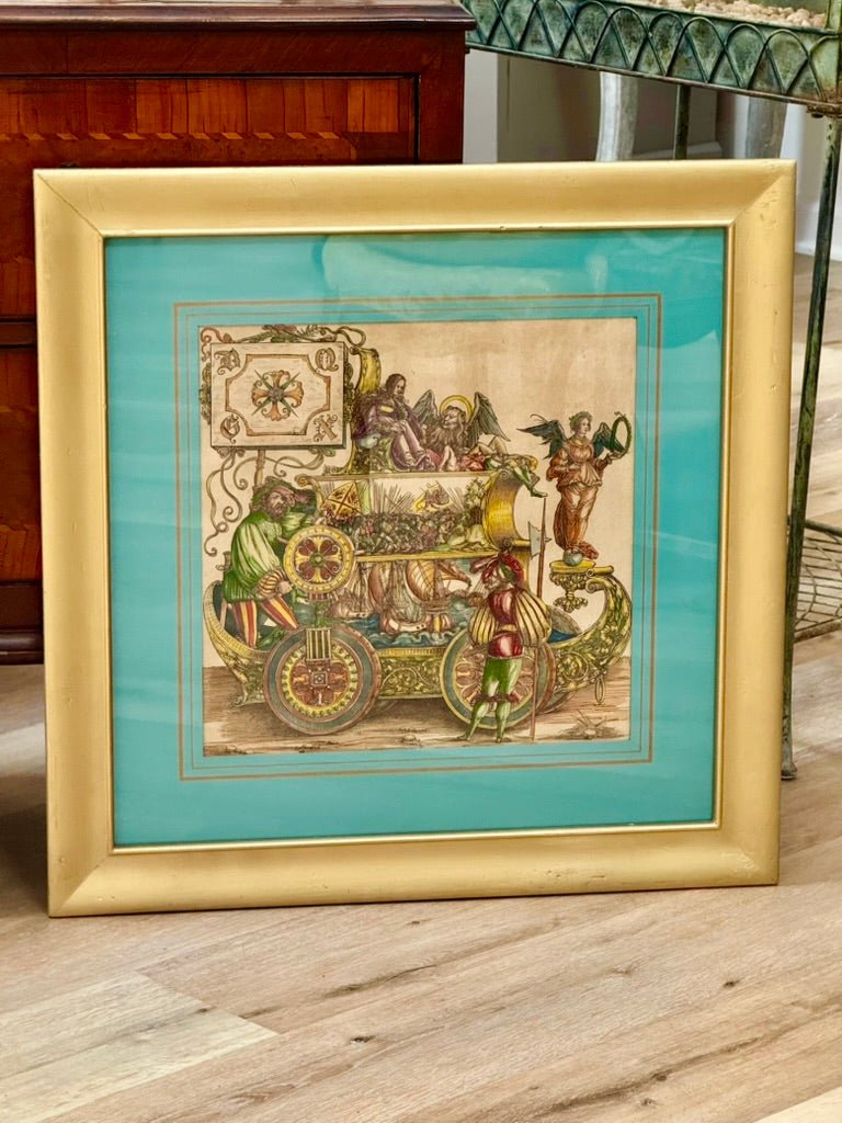 Wartime Triumphs, Hans Burgkmair The Elder Hand Painted Woodcuts Ca. 1515 - 18 - Helen Storey Antiques