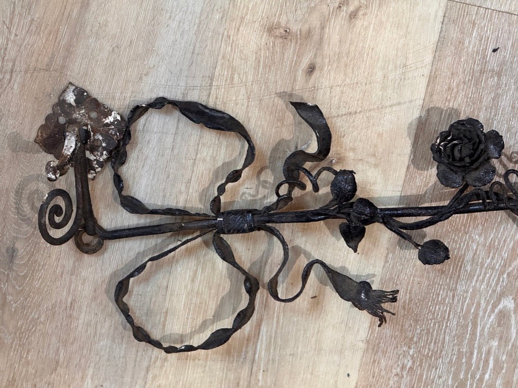 Wrought iron floral mount, France, 18th Century - Helen Storey Antiques