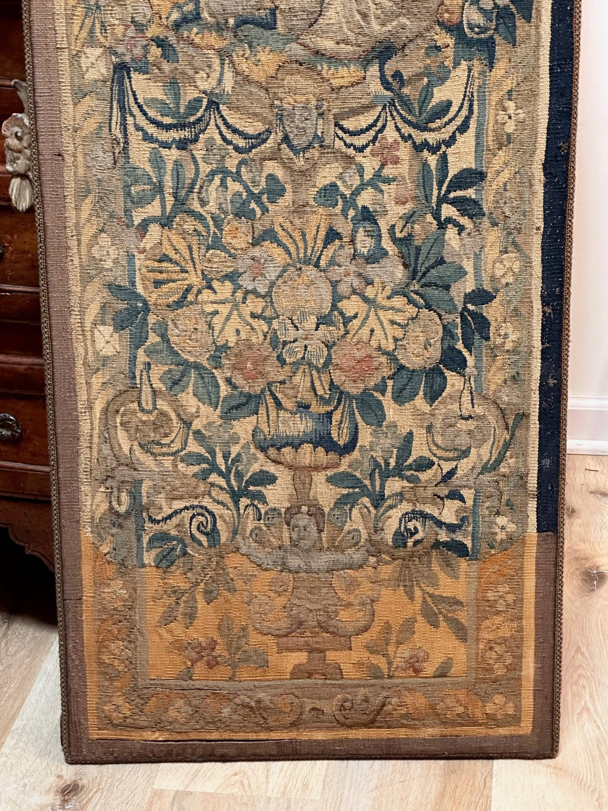 17th Century Flemish Tapestry Panel, mounted - Helen Storey Antiques