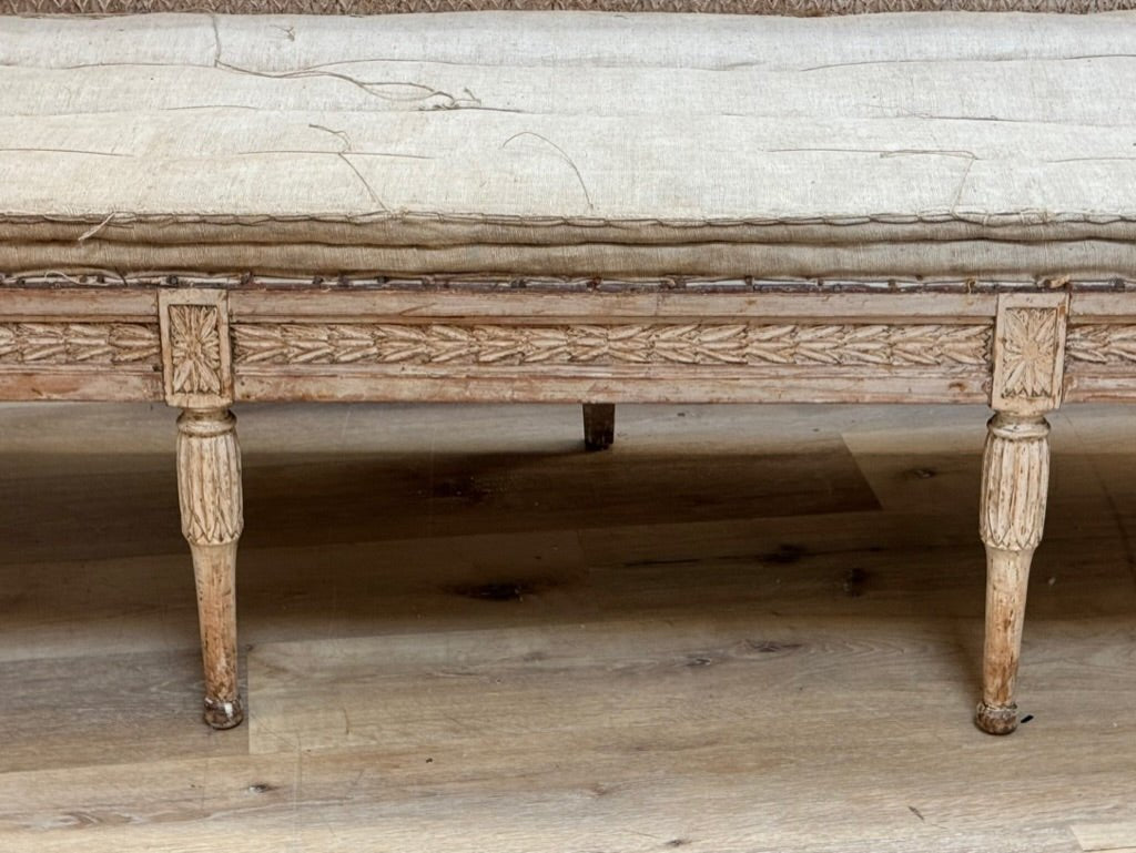 18th C. Swedish Gustavian Settee or Bench c. 1790 - Helen Storey Antiques