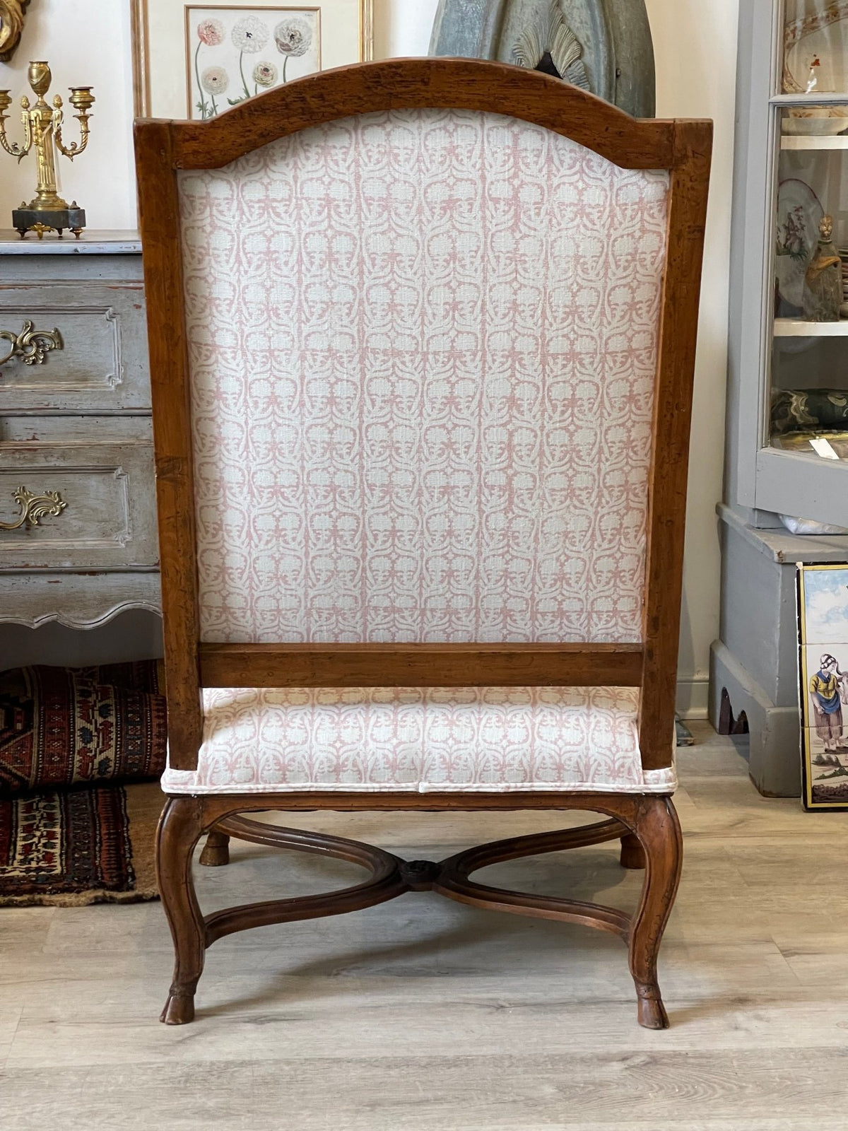 18th Century French Provincial Walnut Fauteuil a la Reine Arm Chair - Helen Storey Antiques