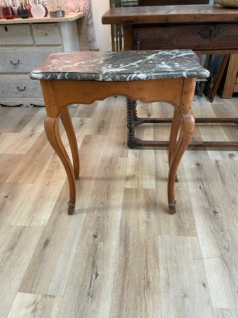 18th Century French side table with marble top - Helen Storey Antiques