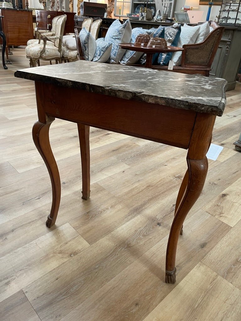 18th Century French side table with marble top - Helen Storey Antiques