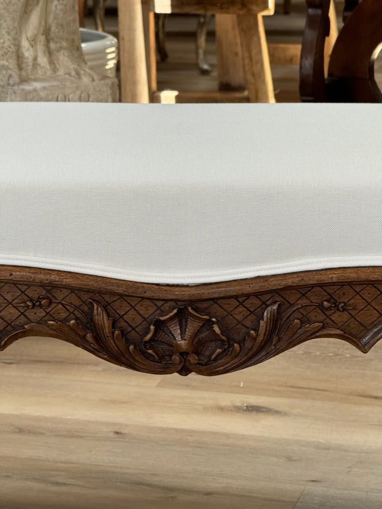 18th Century Louis XV Carved Beechwood Bench - Helen Storey Antiques