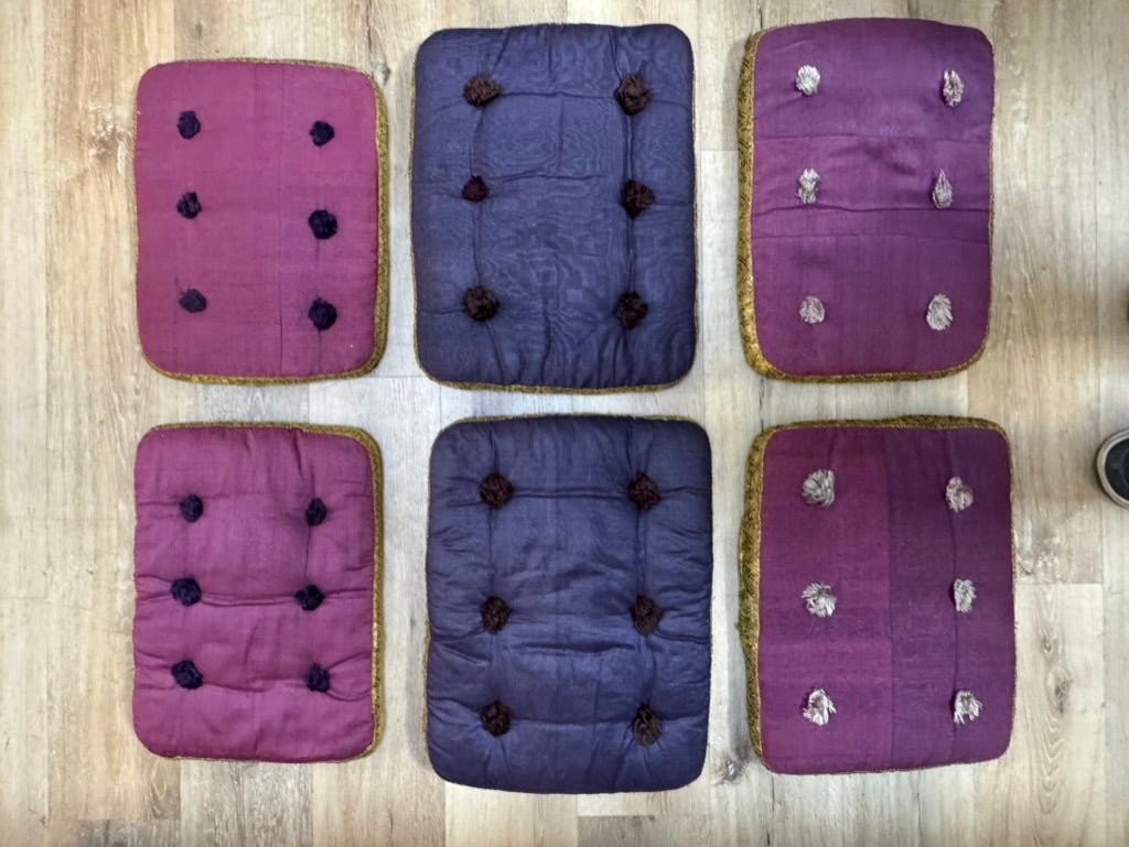 18th Century silk Italian convent cushions - Helen Storey Antiques