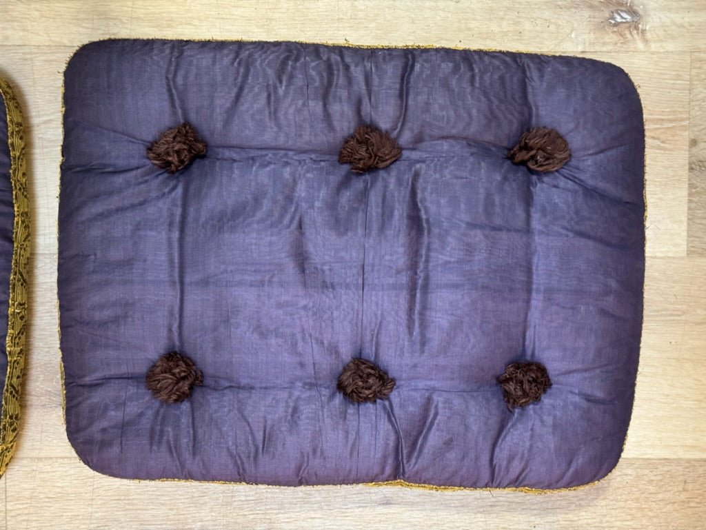 18th Century silk Italian convent cushions - Helen Storey Antiques