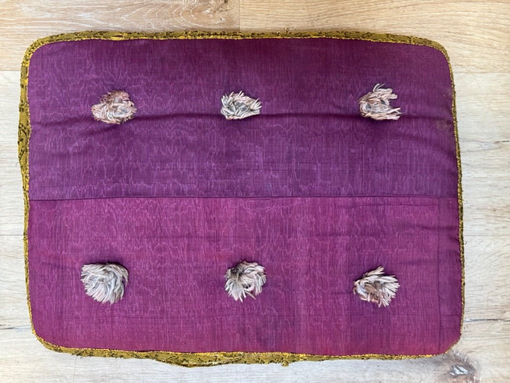 18th Century silk Italian convent cushions - Helen Storey Antiques