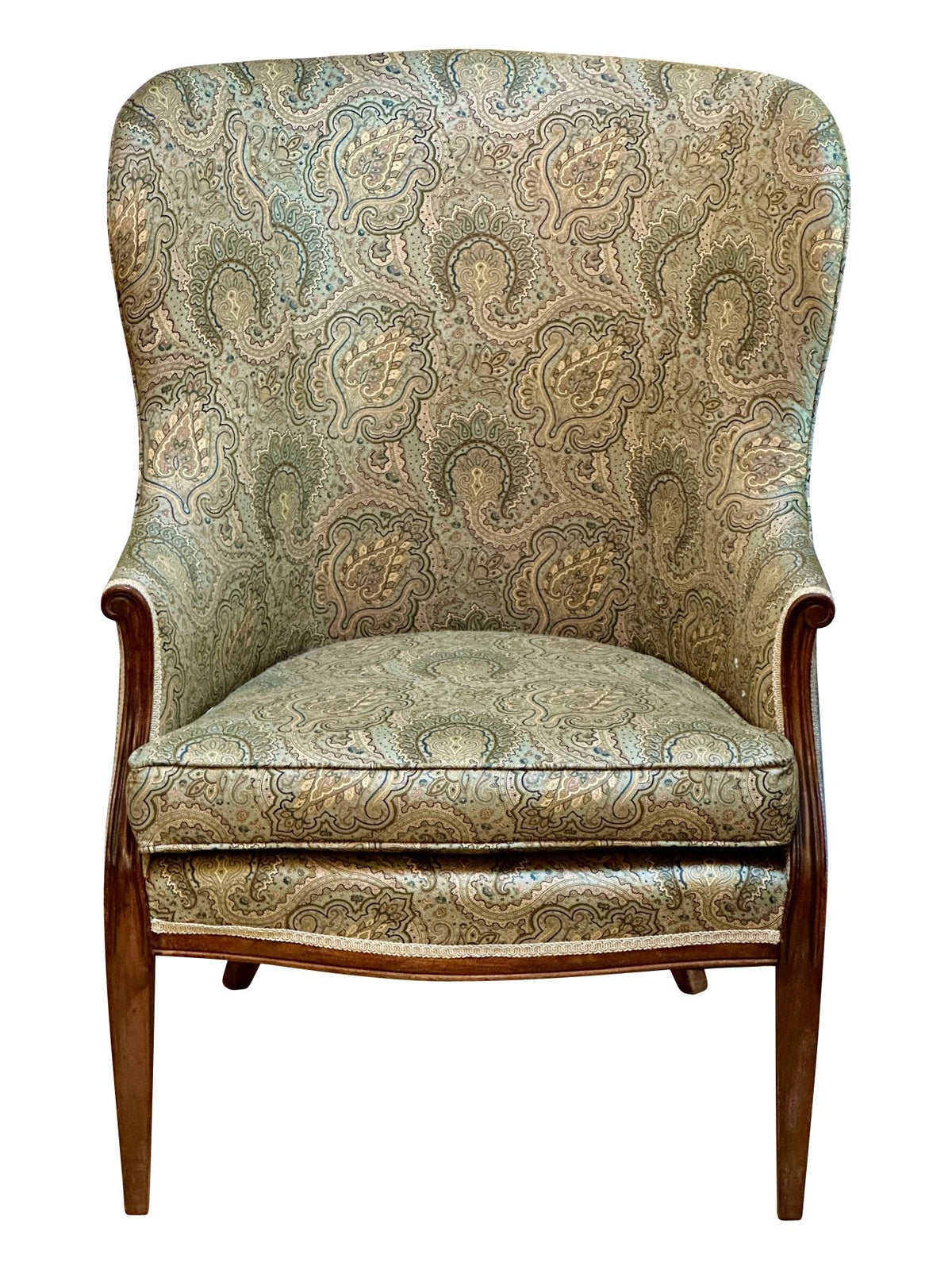 19th Century English George III Mahogany Barrel Chair - Helen Storey Antiques