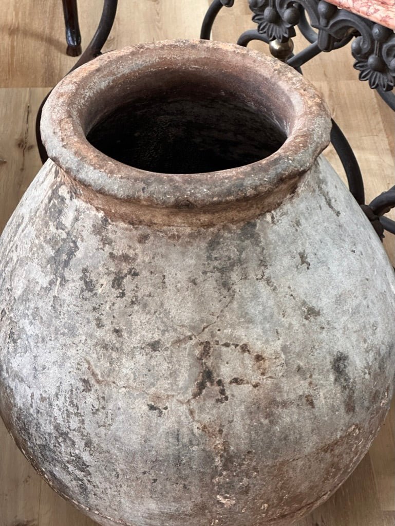 19th Century Spanish Terra Cotta Olive Jar/Vessel - Helen Storey Antiques