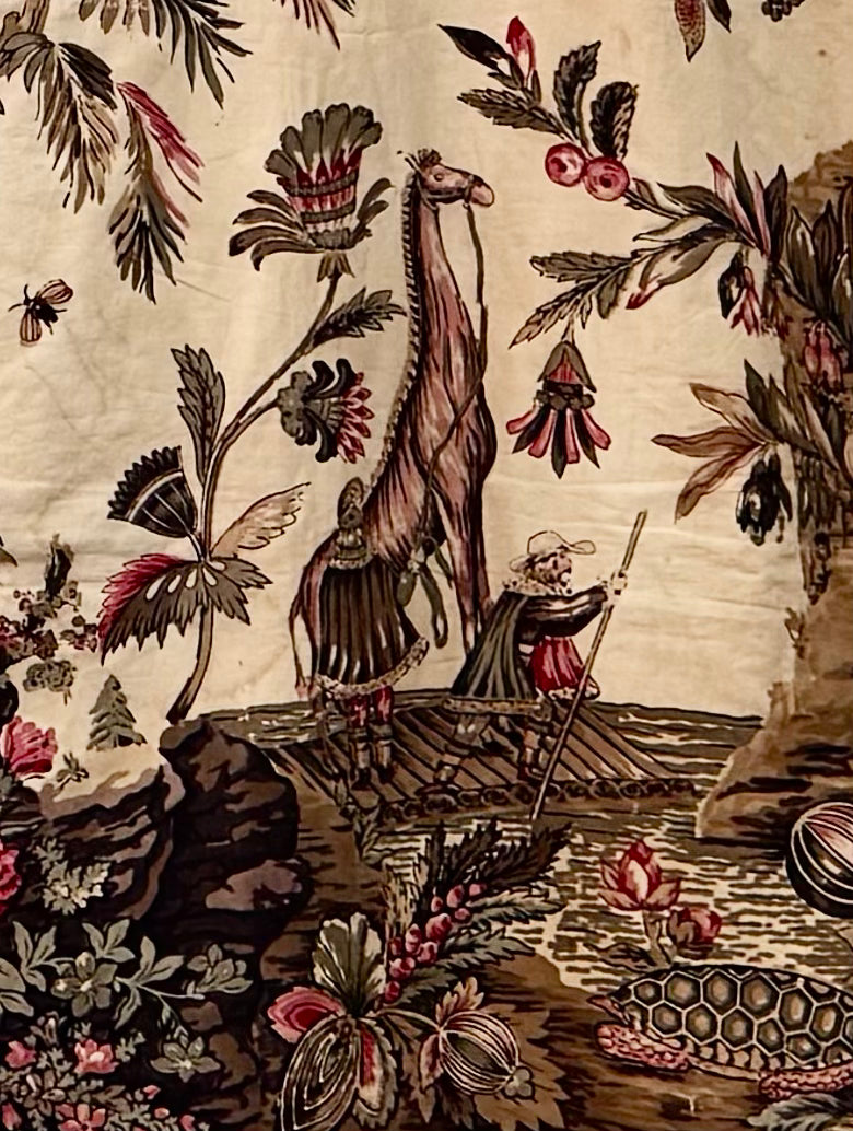 Rare Mezzaro with Giraffe and Turtles , c. 1815, Genoa