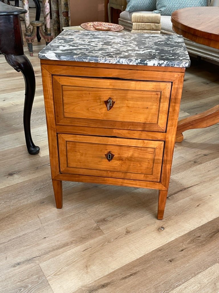 A 19th C. Continental two - drawer side table - Helen Storey Antiques