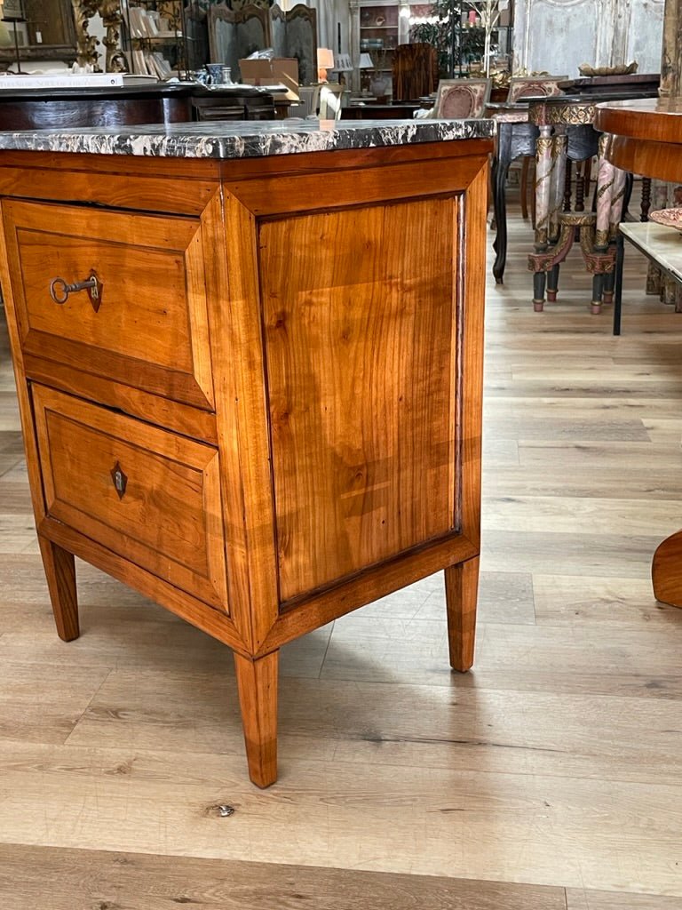 A 19th C. Continental two - drawer side table - Helen Storey Antiques