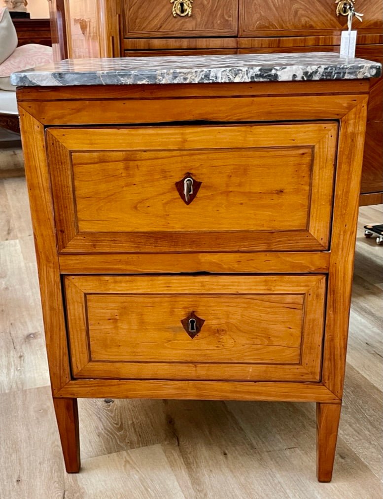 A 19th C. Continental two - drawer side table - Helen Storey Antiques