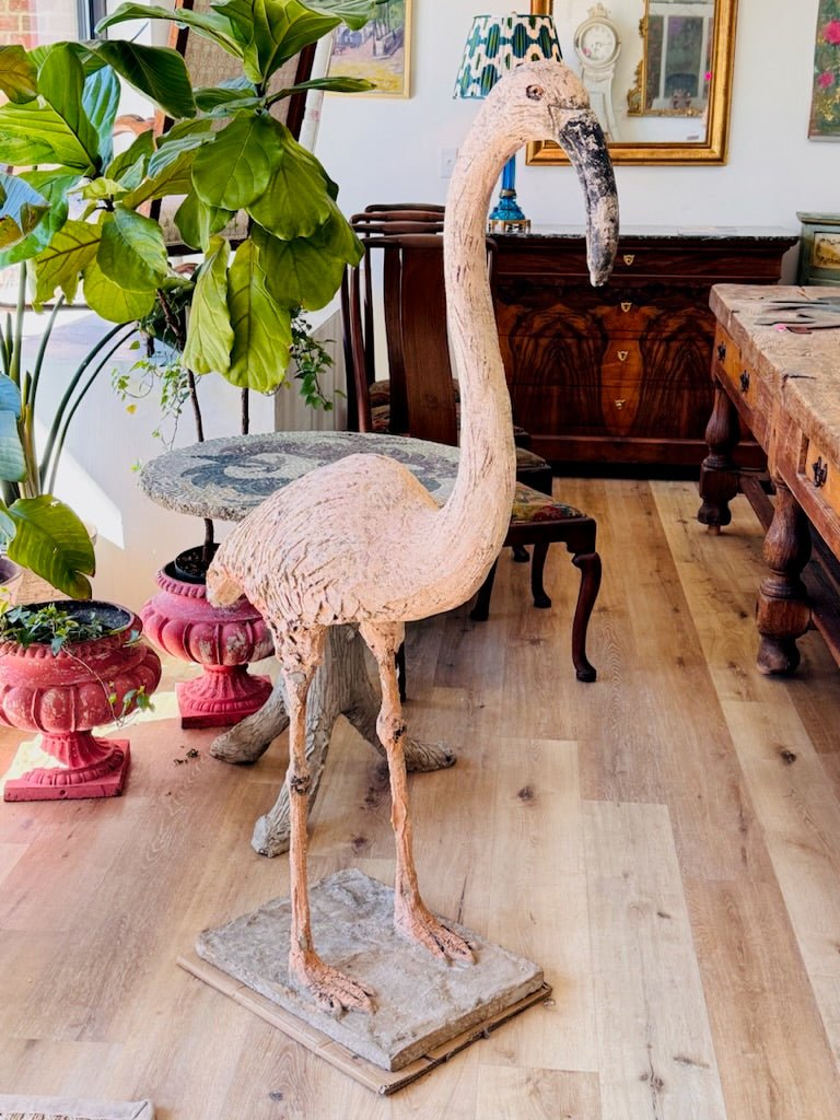Delightful Life - size French Flamingo Sculpture - Helen Storey Antiques