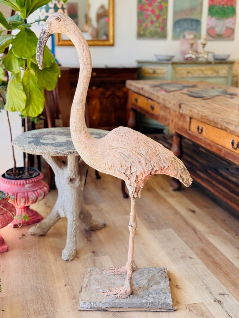Delightful Life - size French Flamingo Sculpture - Helen Storey Antiques