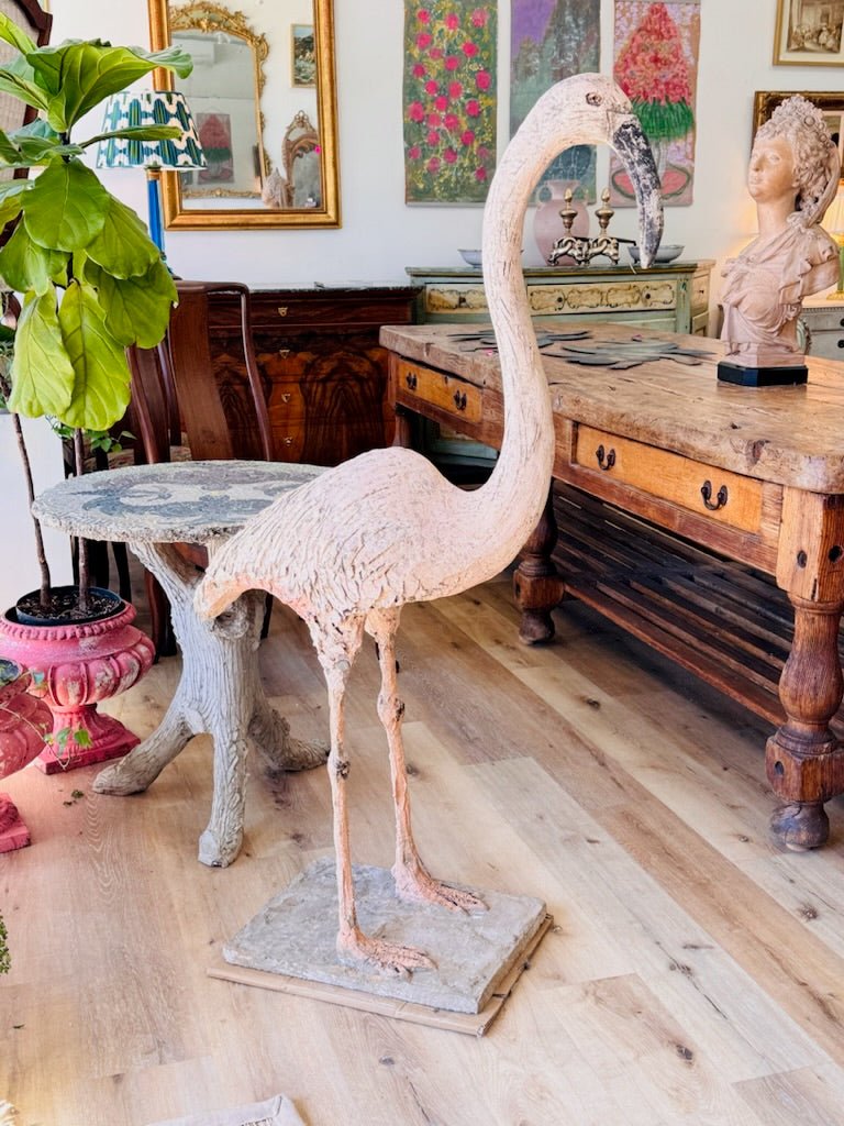 Delightful Life - size French Flamingo Sculpture - Helen Storey Antiques