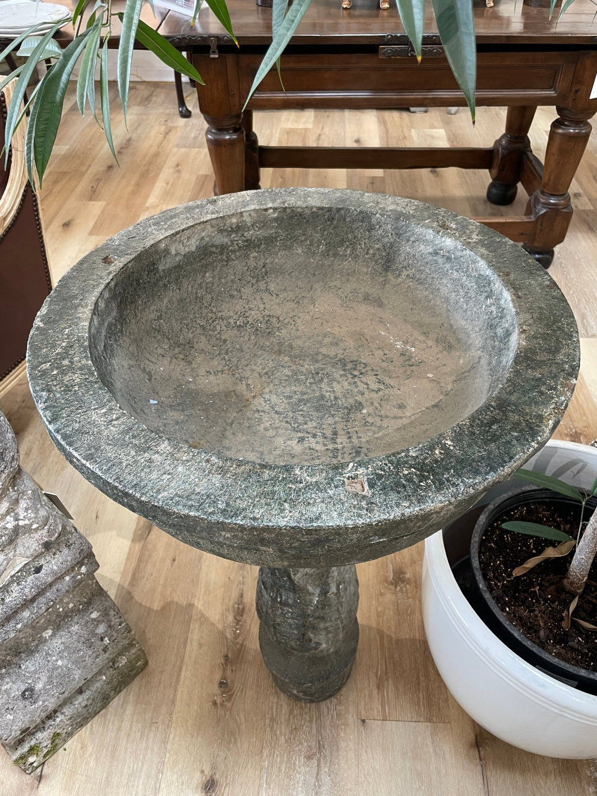 Early Italian marble font or fountain or birdbath, 17th Century - Helen Storey Antiques