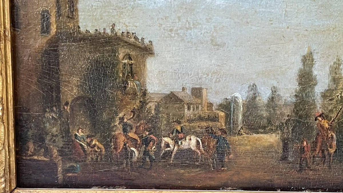 EIGHTEENTH CENTURY OIL ON CANVAS, LIKELY ITALIAN - Helen Storey Antiques