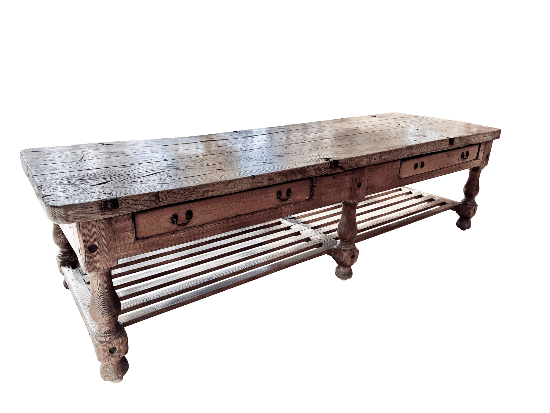 Exceptional Large 18th-19th Century English Work Dining Table