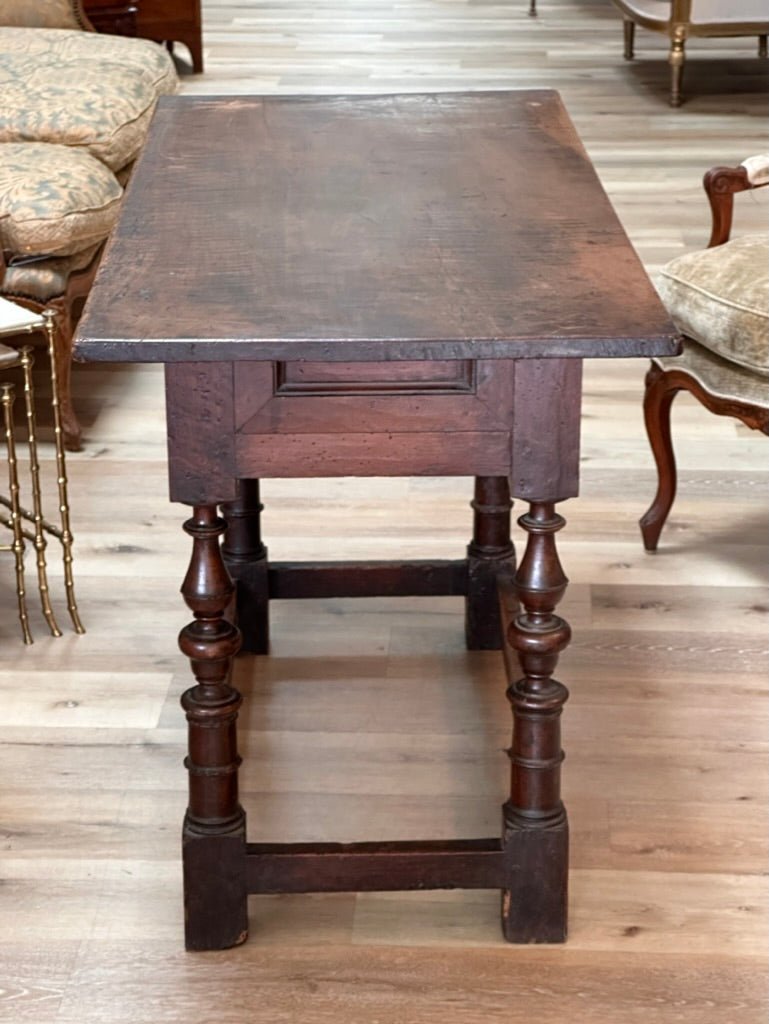 Fine 17th Century Italian Walnut Desk Tavern Table - Helen Storey Antiques