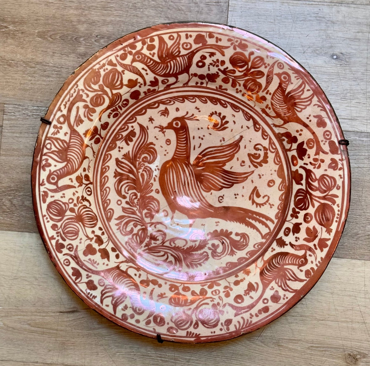 Hispano Moresque Copper Lustre Charger, 17th century - Helen Storey Antiques