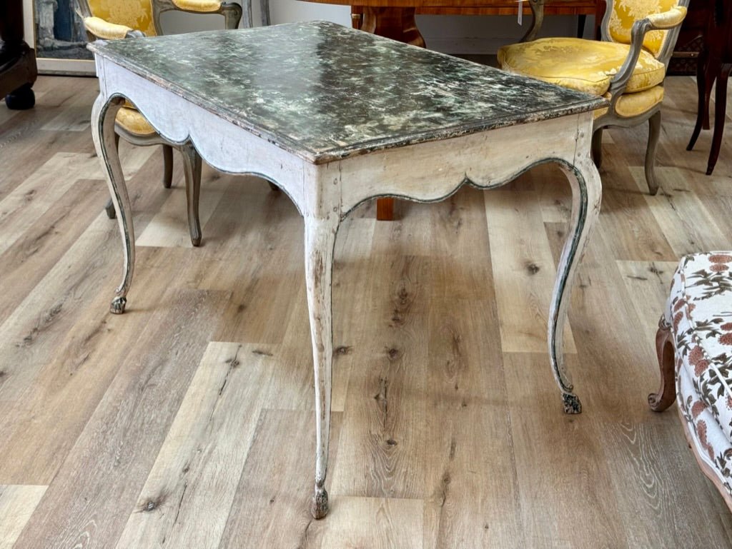 Louis XV Provencal painted center table or writing table, - Helen Storey Antiques