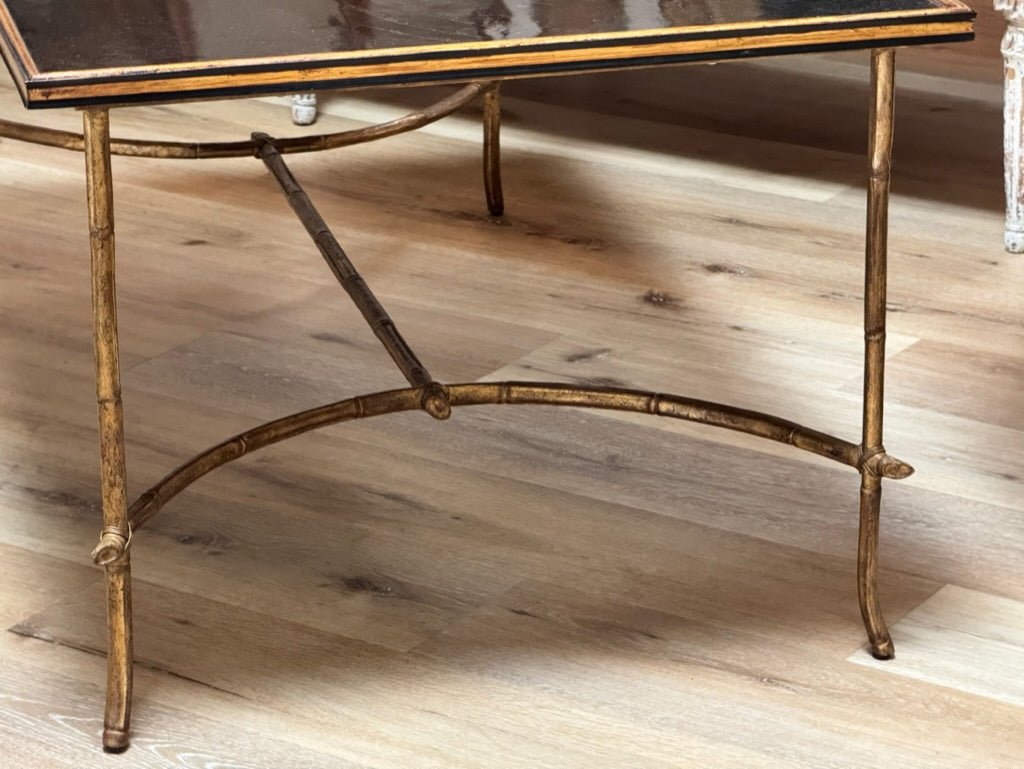 Modern lacquer and gilt metal Bamboo Chinoiserie table by Dennis &amp;amp; Leen - Helen Storey Antiques