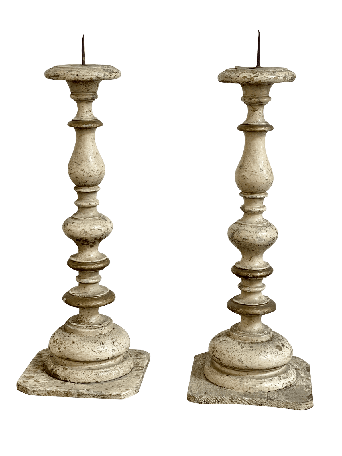 Pair of 18th Century Tuscan Italian Pricket Sticks - Helen Storey Antiques