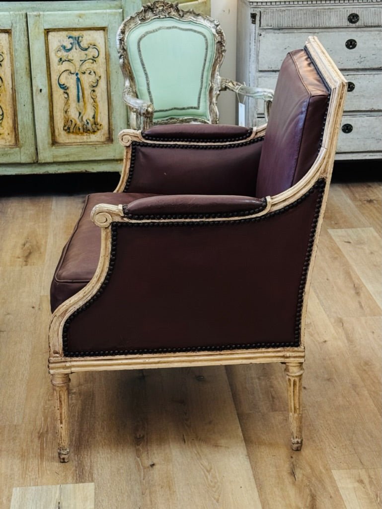 Rare, exceptional pair of period Louis XVI, Marquis Chairs, 1780 - Helen Storey Antiques