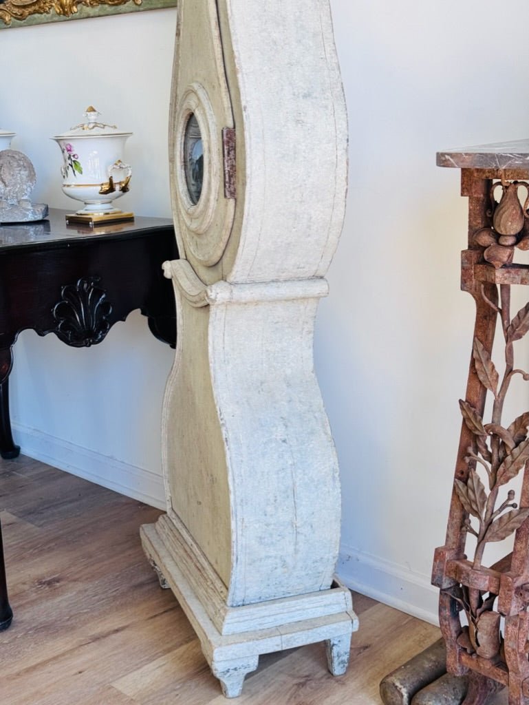 Swedish Fryksdahl Mora clock, c. 1820 - Helen Storey Antiques