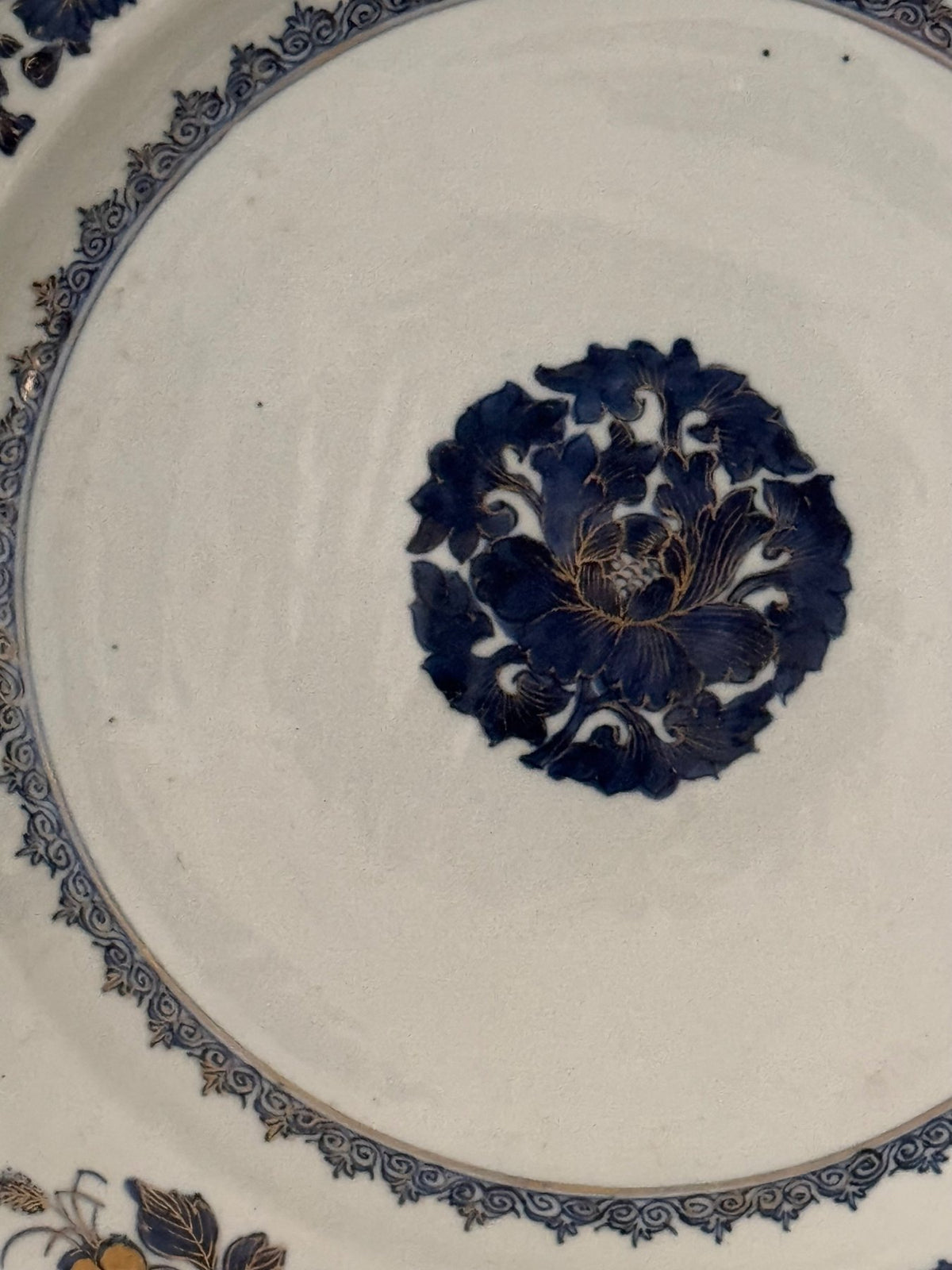 Two Large 18th Century Chinese Export Porcelain Chargers - Helen Storey Antiques