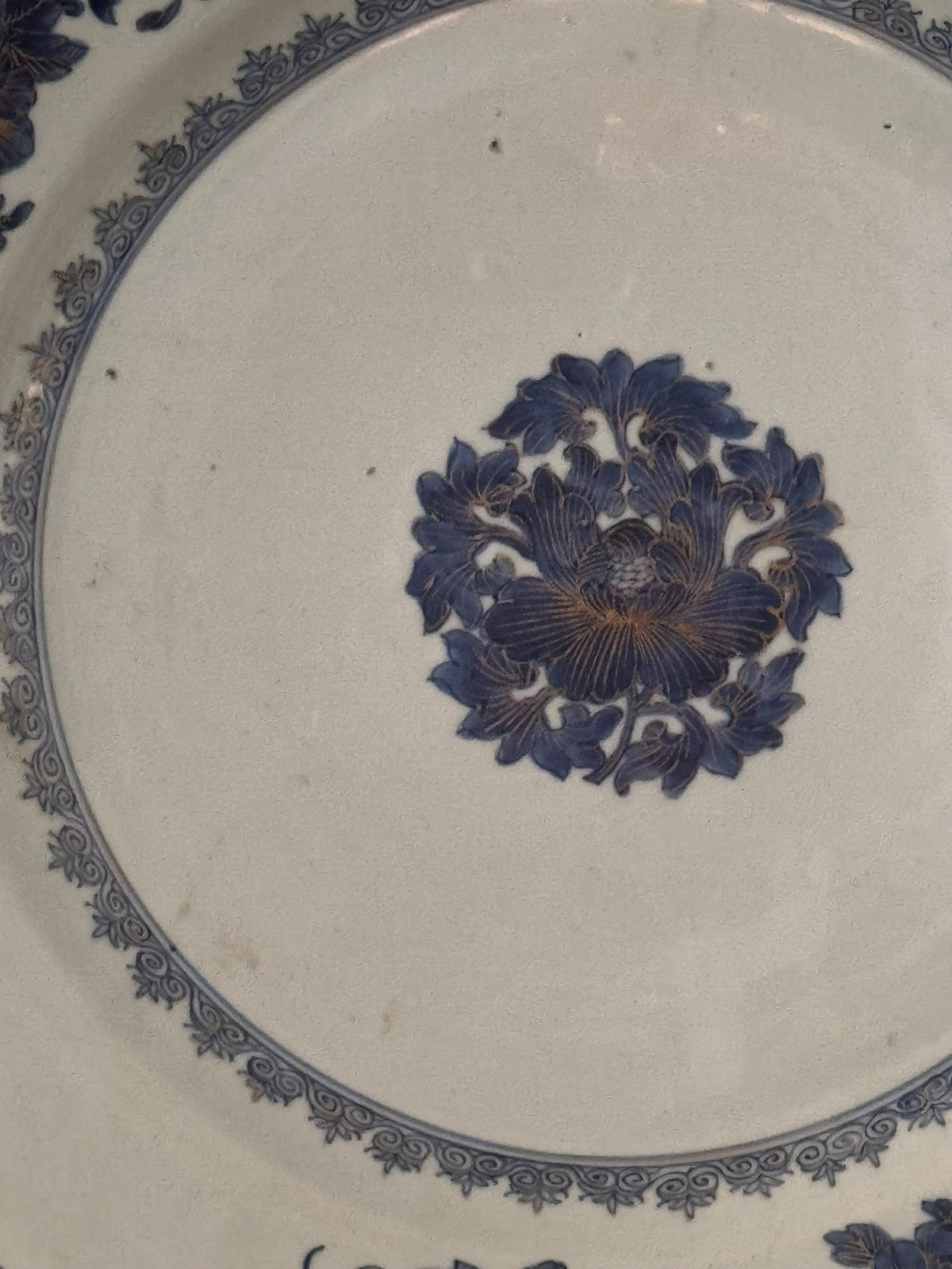 Two Large 18th Century Chinese Export Porcelain Chargers - Helen Storey Antiques