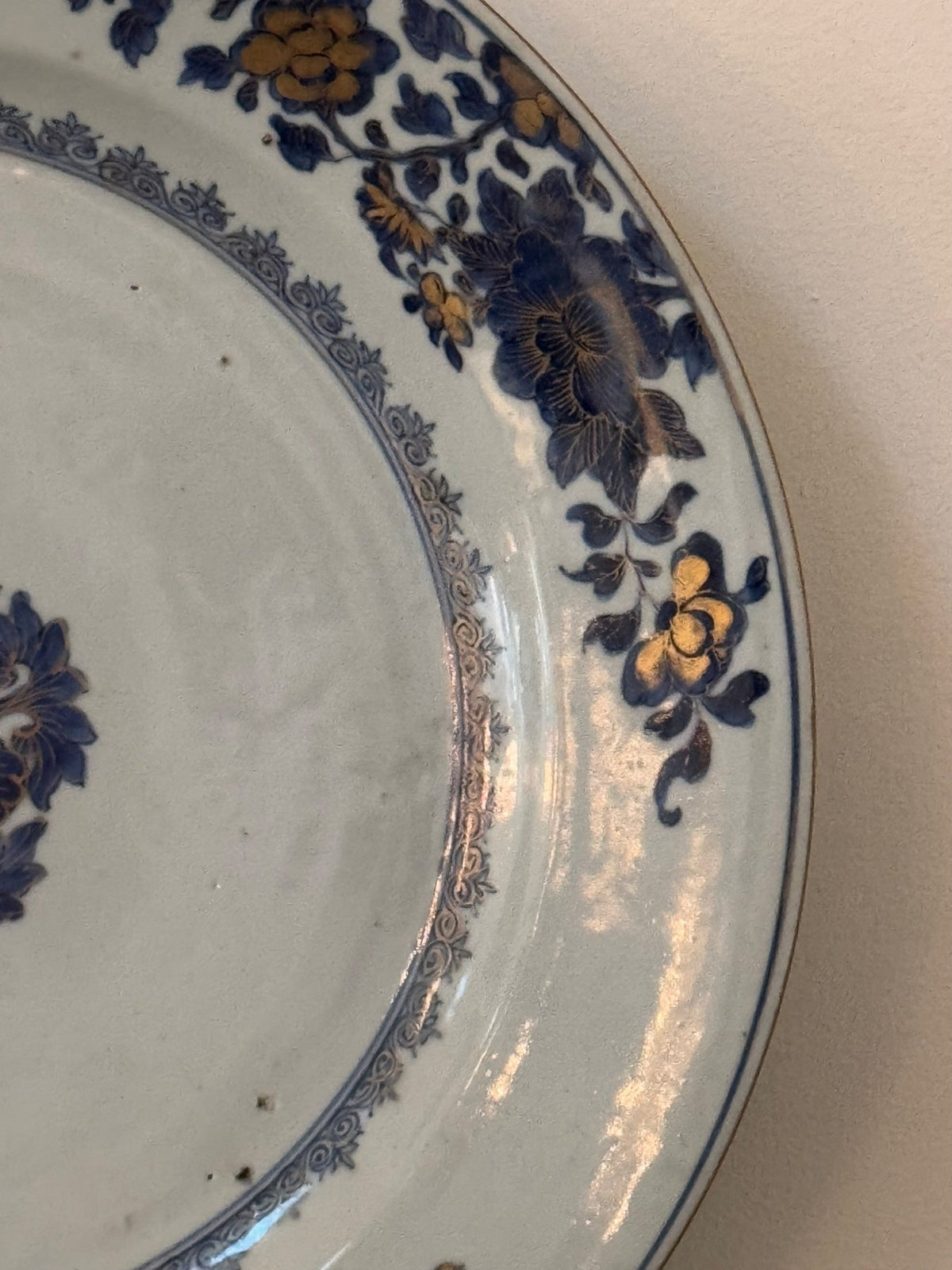 Two Large 18th Century Chinese Export Porcelain Chargers - Helen Storey Antiques